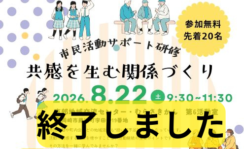 市民活動サポート研修　「共感を生む関係づくり」ありがとうございました